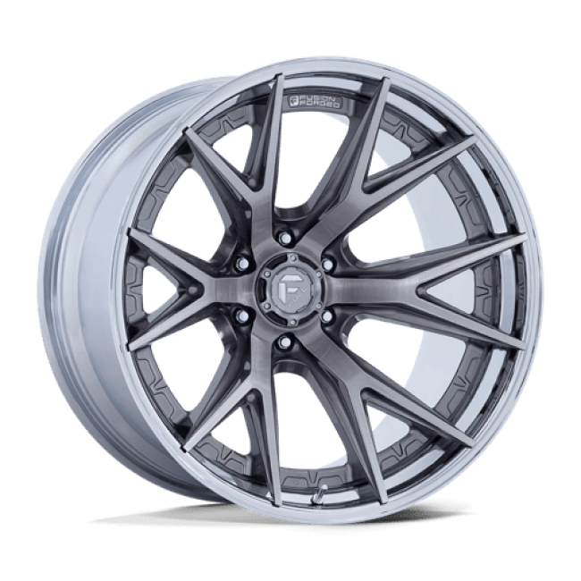 FUEL WHEELS CATALYST 17X9 6X5.5 106 1 PLTNM-CHR FUSION FORGED PLATINUM W CHROME LIP FC402AP17906801