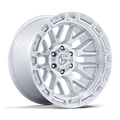 FUEL WHEELS RAIL 20X10 6X135 87 -18 G-SLV MCH CAST ALUMINUM GLOSS SILVER W MACHINED FACE FC890SD20106318N
