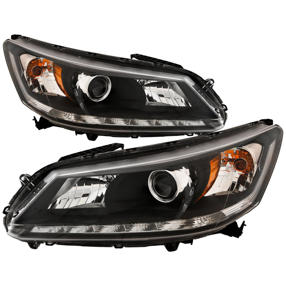 CAPA HD ACCORD SDN 1314 HEADLIGHT ASSY W/LED DRL HALOGEN EXL/TOURING 3.5L ENG LH