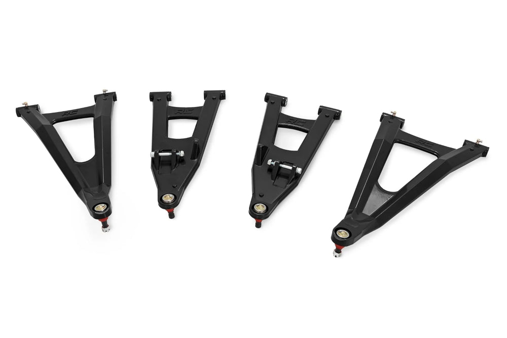 Rough Country Black Forged Alum High Clearance 2 Fwd Offset Control Arms w Ball Joints Polaris Ranger 1000XP 93155BLK