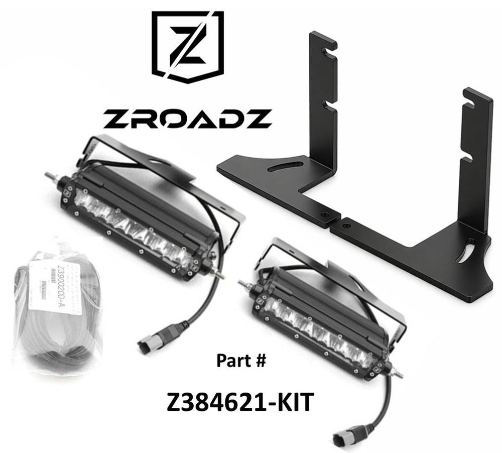 Zroadz Rear Bumper LED Kit Black Mild Steel Bolt-on no drilling required Includes (2) 6 Inch ZROADZ LED Straight Single Row Light Bars and Universal Wiring Harness Mounts under Rear Bumper Z384621-KIT