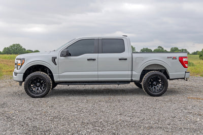 Rough Country OV2 Running Boards Side Step Bars Crew Cab Ford F-150 Lightning F-250 F-350 (15-26) 14011