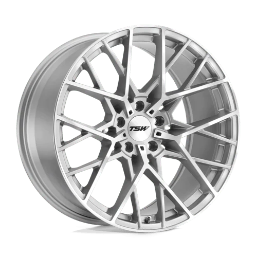 ~(38 lbs. 24X24X11)~ TSW SEBRING 22x9.0 5/120 ET32 CB76.1 SILVER W/MIRROR CUT FACE