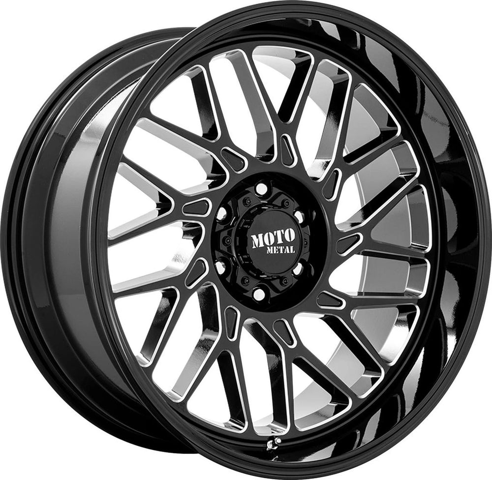 MO805 22X10 8X6.5 18MM GLOSS BLACK MILLED