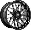 MO805 22X10 8X6.5 18MM GLOSS BLACK MILLED