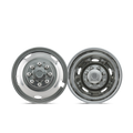 WHEEL SIMULATORS 17IN STAINLESS STEEL FORD 8LUG TOP LUG INSTALL DUALLY SET