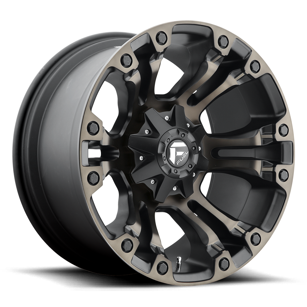 FUEL WHEELS VAPOR 20X10 6X135 5.5 MBD 4.75 106.1 -18 CAST ALUMINUM MATTE BLACK DOUBLE DARK TINT D56920009847E