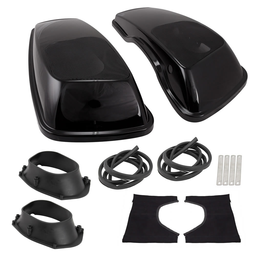 HARLEY 2014-UP SADDLEBAG COVERS W/ 6X9IN SPEAKER ADAPTORS