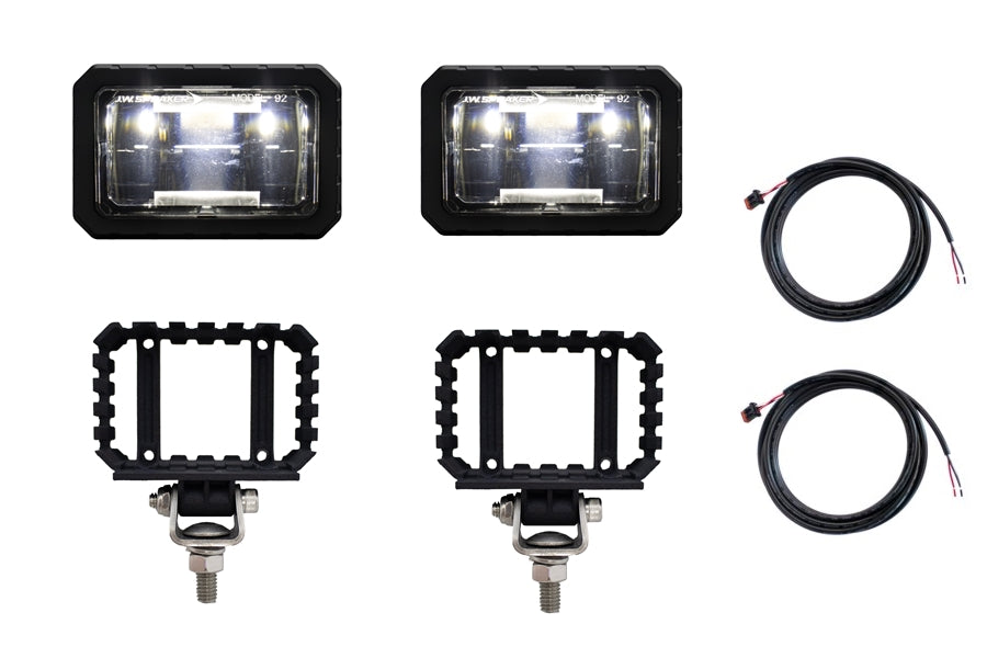 J.W Speaker 12V LED High Beam Front Position - 2 Light Kit with Mount Wire Harness 0530993