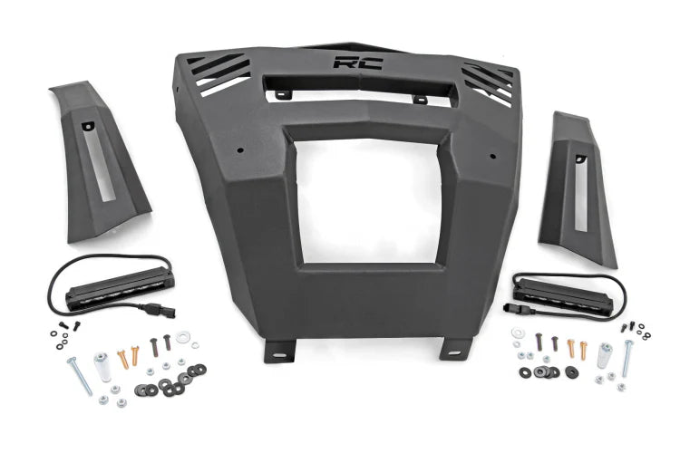Rough Country 16-19 Can-Am Defender Front Bumper w/ 6 Inch LED Rough Country Black 4WD Powdercoat97018