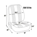 PRO 90LOW BACK W/O HEADREST LOW BACK GREY VELOUR LEFT