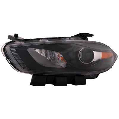 CAPA DG DART 1315 HEADLIGHT ASSY HALOGEN BLK TRIM RH