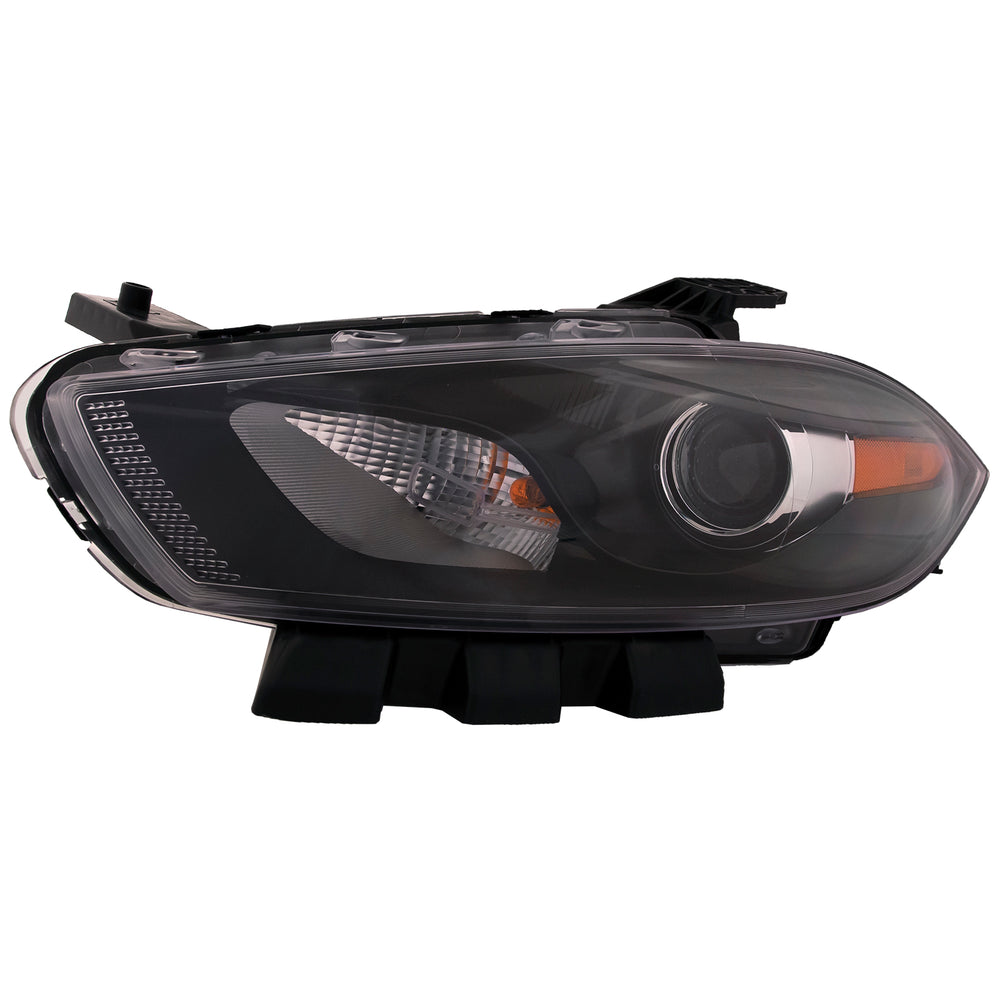 CAPA DG DART 1315 HEADLIGHT ASSY HALOGEN BLK TRIM RH