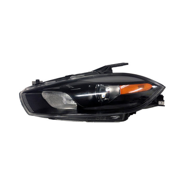 CAPA DG DART 1315 HEADLIGHT ASSY HALOGEN BLK TRIM LH