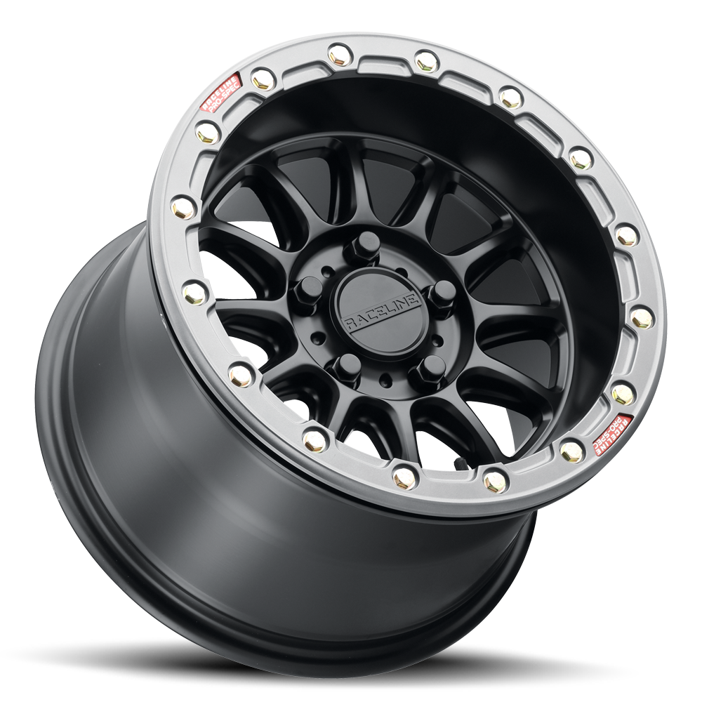 Raceline ALPHA BLACK W/GUNMETAL RING 17X7 5X114.3 25 - A14BG-7701225