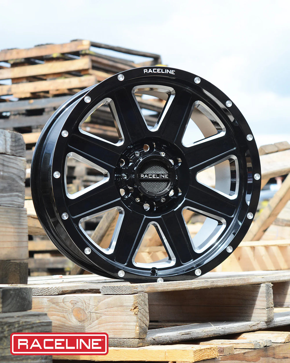 Aluminum Wheels 20x9 Hostage 940M Milled Gloss Black 0 Offset 5 on 127 Bolt Pattern 78.1 Bore Raceline