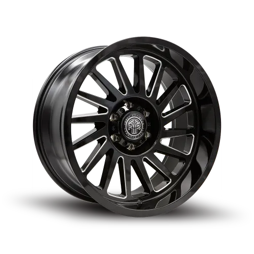 OMEGA 902 22X10 GLOSS BLACK/MILLED 8X165.1 21MM OS 125.2 CB