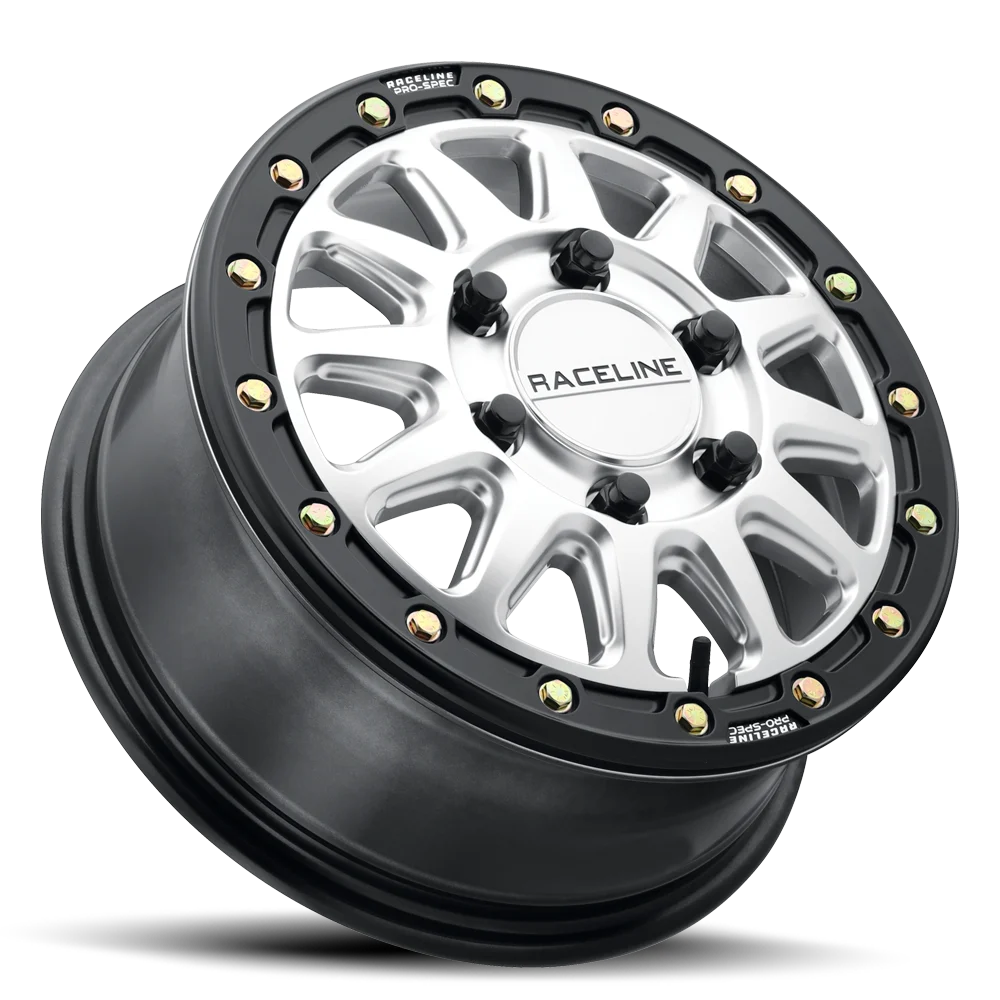 Raceline ALPHA HYPER SILVER W/ BLACK OUTER RING 17X7 5X114.3 40 - A14SB-7701240