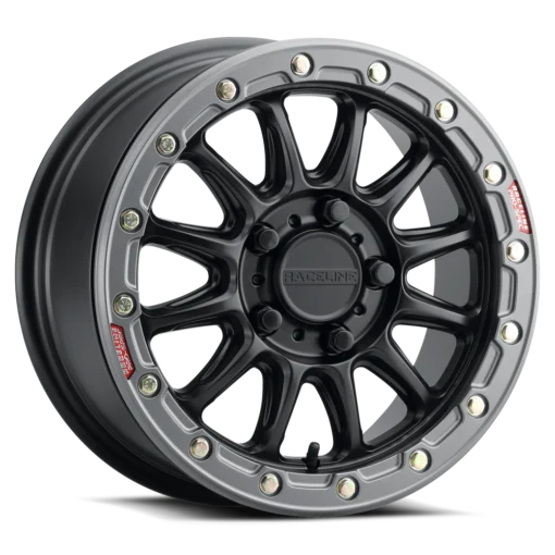 Raceline ALPHA BLACK W/GUNMETAL RING 17X7 5X114.3 40 - A14BG-7701240
