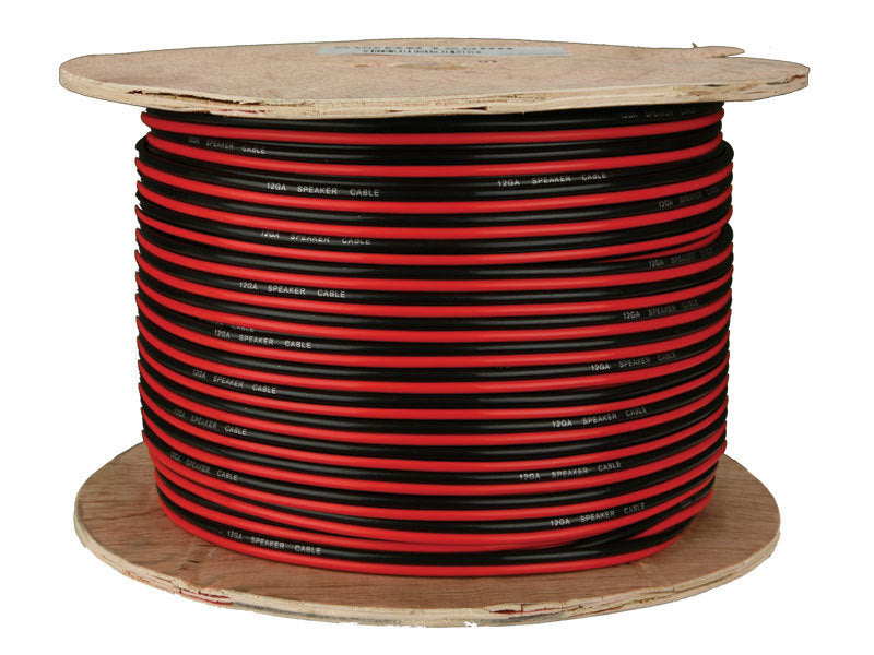 SPEAKER WIRE 14 GAUGE RED-BLACK PAIRED - COIL OF 500 FEET