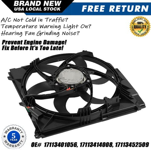 RADIATOR COOLING FAN ASSY E83; 600 WATT BMW X3 0410