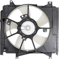 RADIATOR COOLING FAN ASSY;INCLUDES MOTOR/BLADE/SHROUD;FITS MANUAL TRANS;MIRAGE 14C