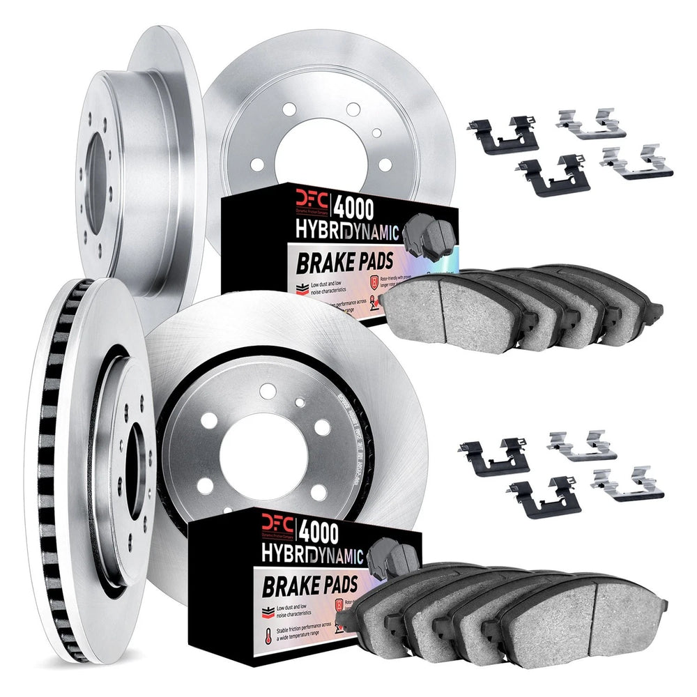 DFC 04-05 Infiniti QX56 Front & Rear Rotors w/4000 HybriDynamic Brake Pads w/Hardware