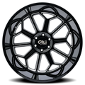 CALI OFF-ROAD AUBURN 9117 GLOSS BLACK MILLED 20X9 5-127 -12MM 71.6MM