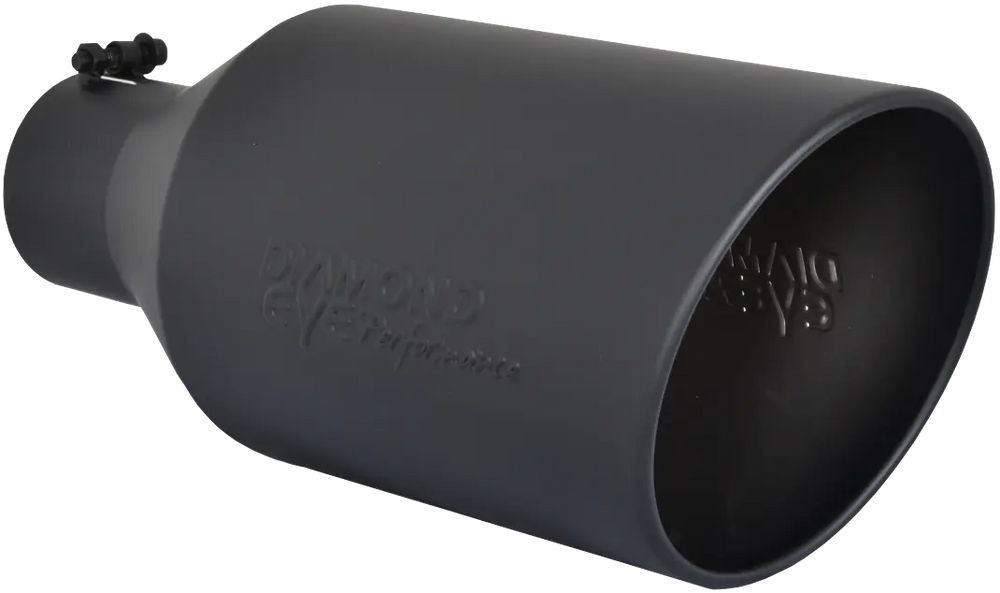 Diamond Eye TIP 4in-7inX18in BOLT-ON ROLLED ANGLE 15 ANGLE CUT DIAMOND EYE BLACK POWDER COATED