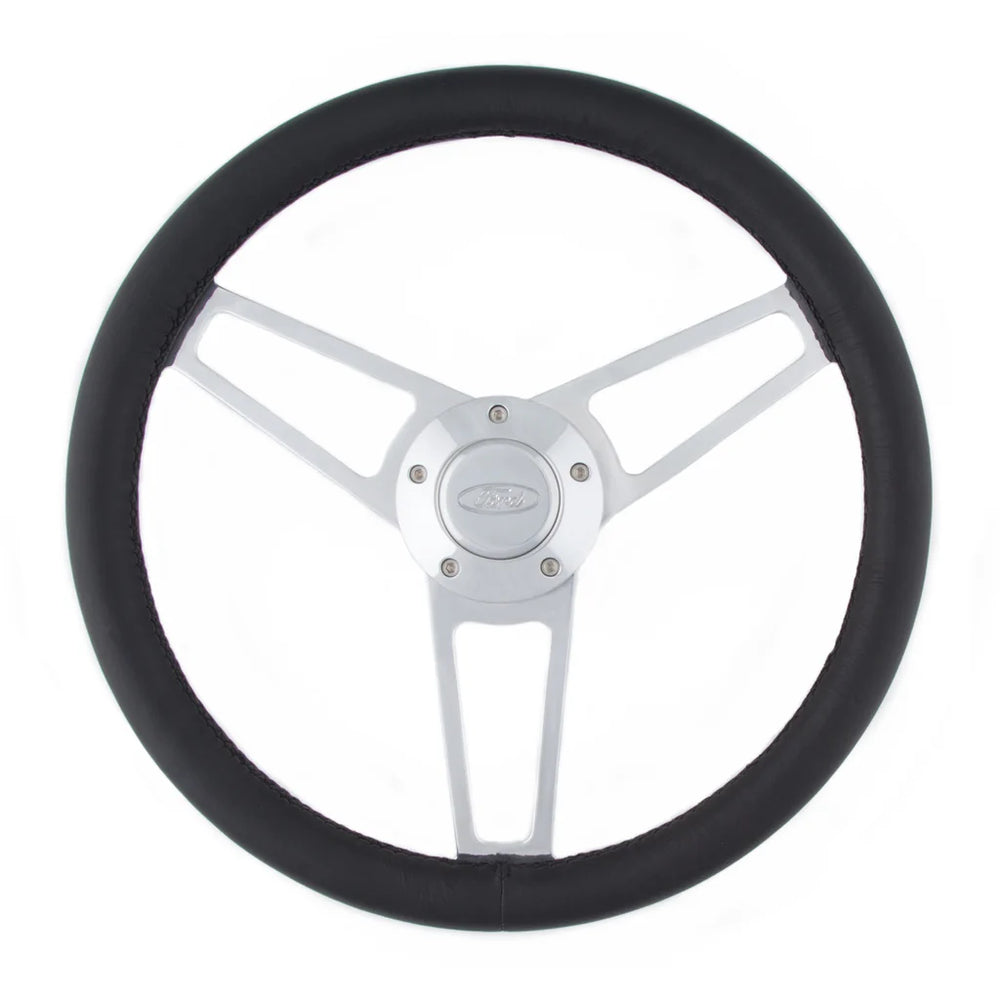 Billet Series Leather St eering Wheel Ford Logo
