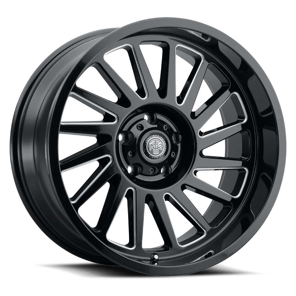 OMEGA 902 20X10 GLOSS BLACK/MILLED 8X165.1 21MM OS 125.2 CB