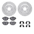 DFC 11-16 BMW 535i Rear Drill/Slot Geoperformance Rotors Euro 5000 Ceramic Brake Pads w/Hardware