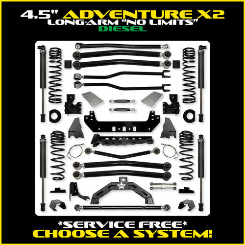 21C WRANGLER JT 4.5IN ADVENTUREX TRAIL RUNNER LONG ARM SYS W/ FAST CD ADJUSTE