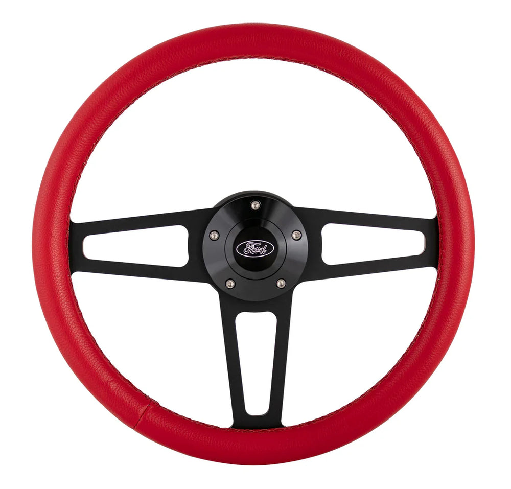 Billet T Series Red Wrap ped Steering Wheel