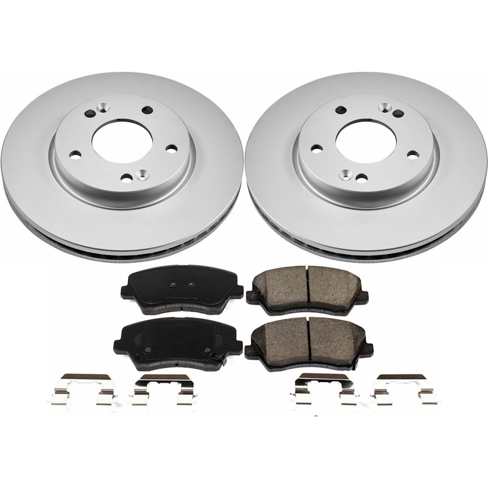 Power Stop 2018 Kia Forte5 Front & Rear Z17 Evolution Geomet Coated Brake Kit