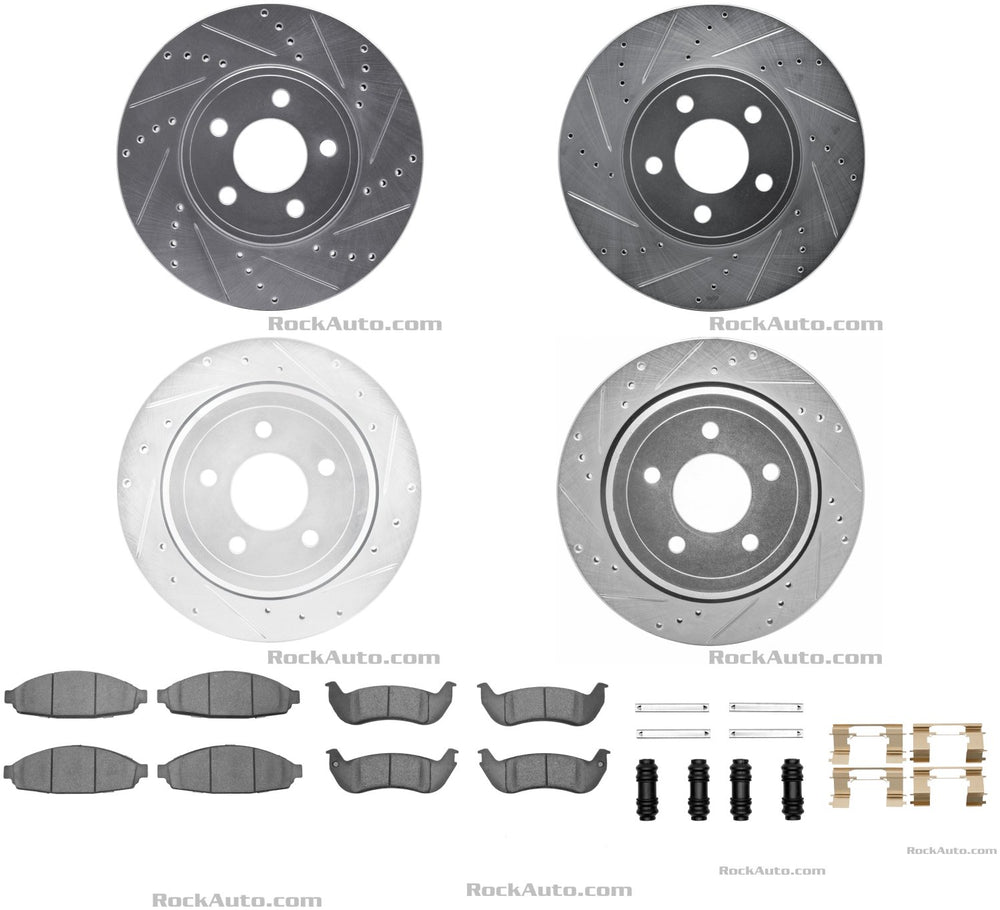 R1 Concepts Brake Rotor- Blank with Optimum Oe Pads Hdw Fits Ford Crown