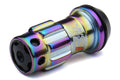 KICS R40 Iconix Neo Chrome Locking Lug Nuts W/ Black Aluminum Caps M12X1.25 Universal