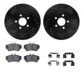 R1 E- Line Series Brake Rotor - D/S - Black w/ Ceramic Pads Hdw Fits Chrysler PT