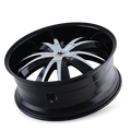 ~(43 lbs. 24X24X11)~ MAZZI EDGE GLOSS BLACK/MACHINED FACE 22X8.5 5-112/5-120 35MM 72.56MM