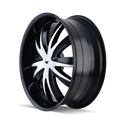 ~(43 lbs. 24X24X11)~ MAZZI EDGE GLOSS BLACK/MACHINED FACE 22X8.5 5-112/5-120 35MM 72.56MM
