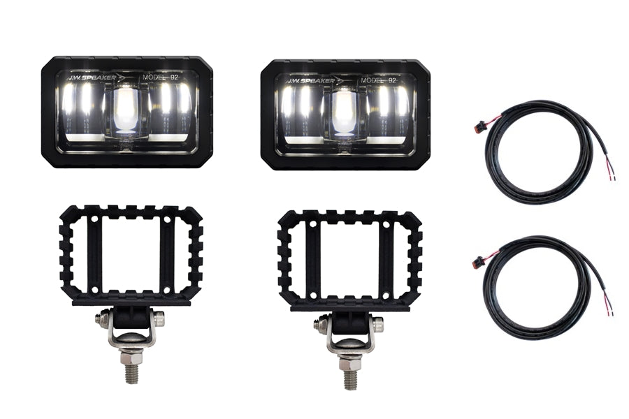 J.W Speaker 12V LED Fog Light - 2 Light Kit with Mount Wire Harness 0530293