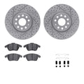 DFC 05-18 Volkswagen Jetta/Bora/Beetle Front Drill/Slot Geoperf Rotors 5000 Advanced Pads w/Hardware