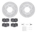 R1 95-04 Toyota Tacoma Front Drill/Slot Carbon Coated Rotor Set w/Optimum Pads