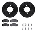R1 E- Line Series Brake Rotor - D/S - Black w/ Ceramic Pads Hdw