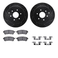 R1 E- Line Series Brake Rotor - D/S - Black w/ Ceramic Pads Hdw