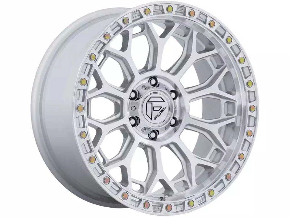 FUEL WHEELS TALON 17X8.5 6X5.5 106 25 G-SLV-MCH CAST ALUMINUM GLOSS SILVER W MACHINED FACE FC901SD17856825
