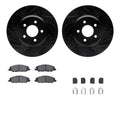 R1 E- Line Series Brake Rotor - D/S - Black w/ Ceramic Pads Hdw Fits Ford Mustang
