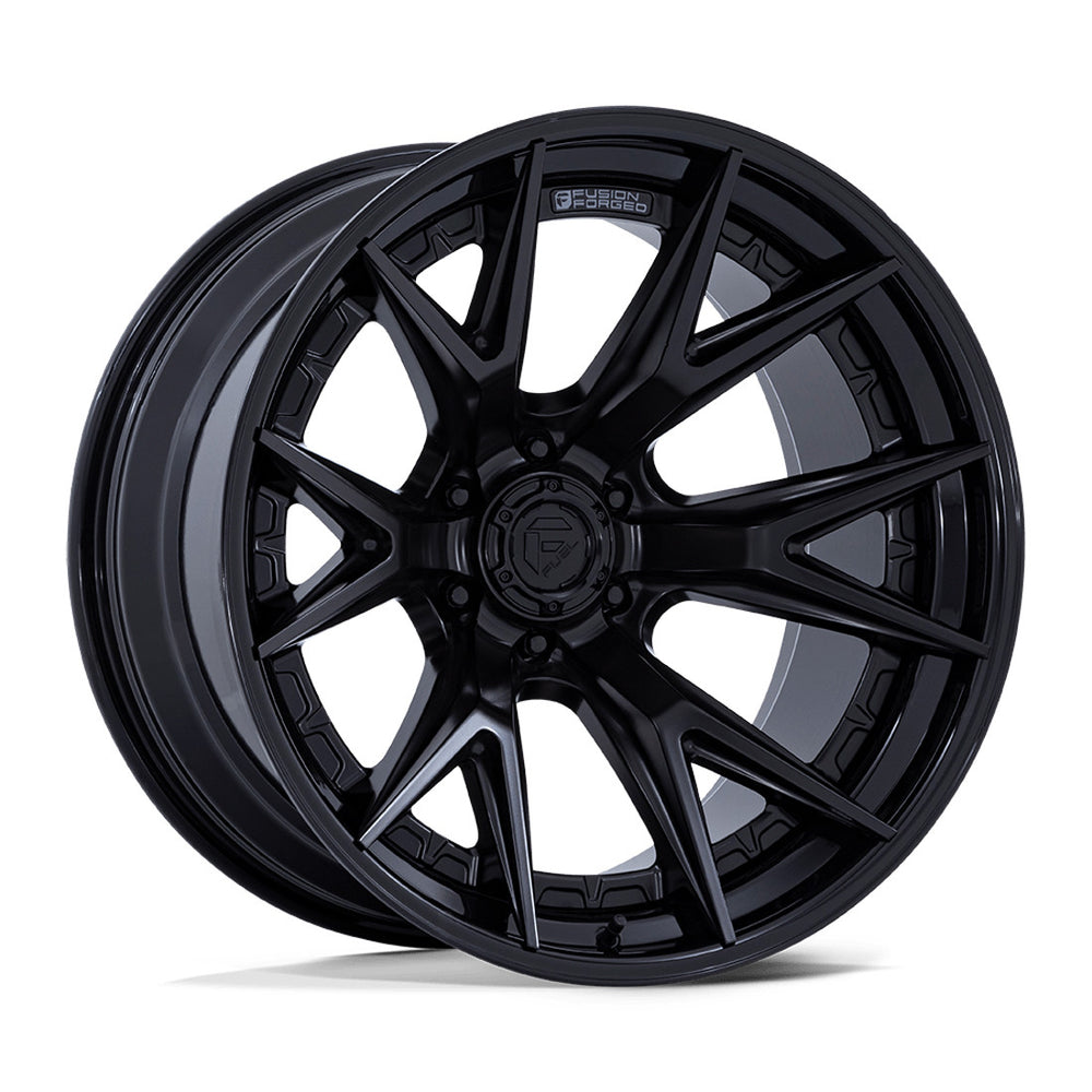 FUEL WHEELS CATALYST 17X9 6X5.5 106 1 M-BLK G-BLK FUSION FORGED MATTE BLACK W GLOSS BLACK LIP FC402MX17906801