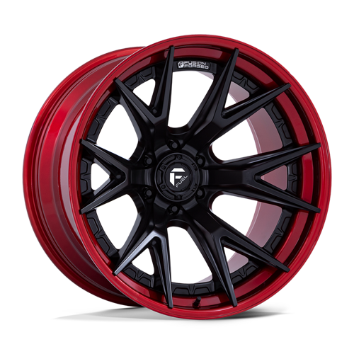 FUEL WHEELS CATALYST 17X9 6X5.5 106 1 M-BLK RD FUSION FORGED MATTE BLACK W CANDY RED LIP FC402MQ17906801