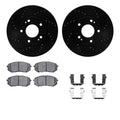 R1 E- Line Series Brake Rotor - D/S - Black w/ Ceramic Pads Hdw Fits Kia Rondo